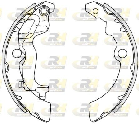 ROADHOUSE 4251.00: Set saboti frana puntea spate, 180mm, cu pârghie