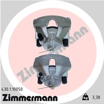 ZIMMERMANN 430.1.10050: Etrier de frână Axa fata stanga, fara suport