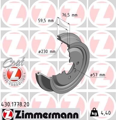 ZIMMERMANN 430.1778.20: Piduritrummel 273mm COAT Z