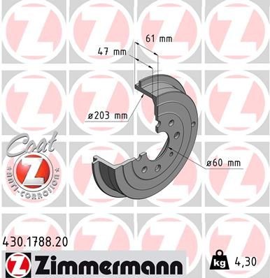 ZIMMERMANN 430.1788.20: Piduritrummel 249mm COAT Z