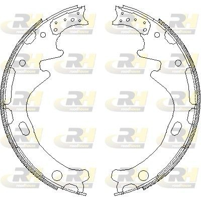ROADHOUSE 4358.00: Set saboti frana puntea spate, 254mm, fara levier