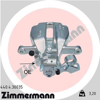 ZIMMERMANN 440.4.30035: Etrier de frână Axa spate dreapta, fara suport