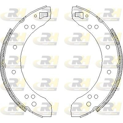 ROADHOUSE 4621.00: Set saboti frana puntea spate, 203mm, fara levier