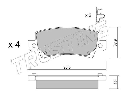 TRUSTING 463.0: Plaquettes de frein