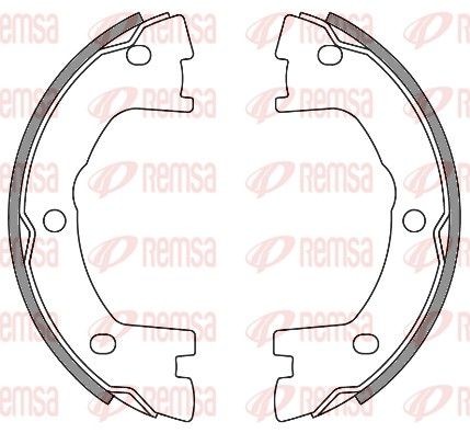 REMSA 4640.00: Piduriklotside komplekt, seisupidur Tagasild, 170mm