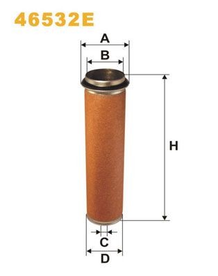 WIX FILTERS 46532E: Antrinis oro filtras