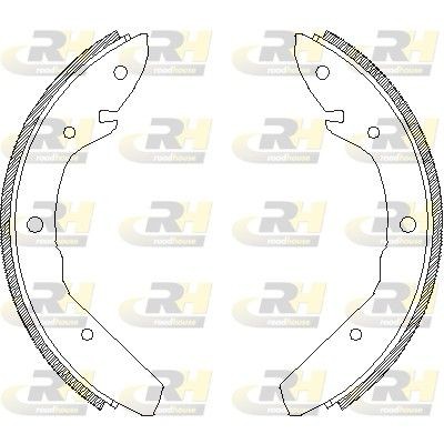 ROADHOUSE 4686.00: Set saboti frana puntea spate, 252mm, fara levier
