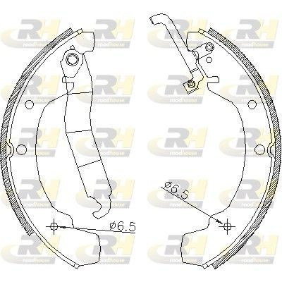 ROADHOUSE 4688.00: Set saboti frana puntea spate, 252mm, cu pârghie