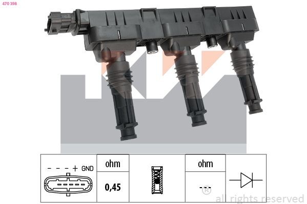 KW 470 398: Süütepool Made in Italy - OE Equivalent