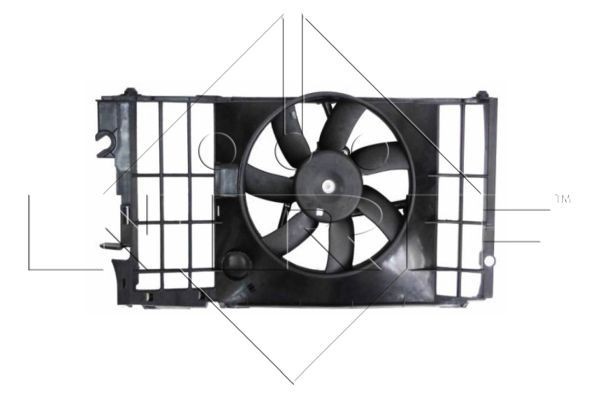 NRF 47740: Ventilator, radiator 323mm, cu rama aerisire radiator