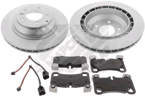 MAPCO 47983HPS: Set frana, frana disc puntea spate, Ř: 358mm, ventilat, cu tabla anti scartait
