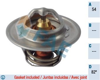 FAE 5203482: Termostat, lichid racire 82°C, cu garnituri