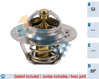 FAE 5205689: Termostat, lichid racire 89°C, cu garnituri
