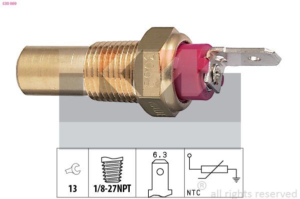 KW 530 069: Andur, Jahutusvedeliku temp. 1/8-27NPT, Made in Italy - OE Equivalent