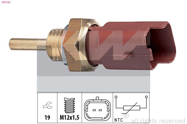 KW 530 326: Senzor, temperatura lichid de racire M12x1,5, Made in Italy - OE Equivalent