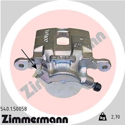 ZIMMERMANN 540.1.50058: Etrier de frână Axa fata stanga, fara suport