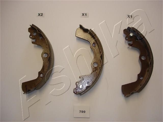 ASHIKA 55-07-799: Set saboti frana puntea spate, 180mm