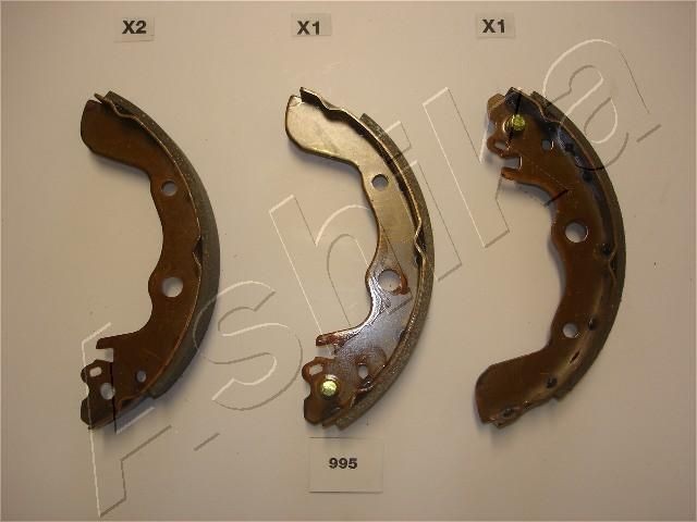 ASHIKA 55-09-995: Set saboti frana puntea spate, 180mm