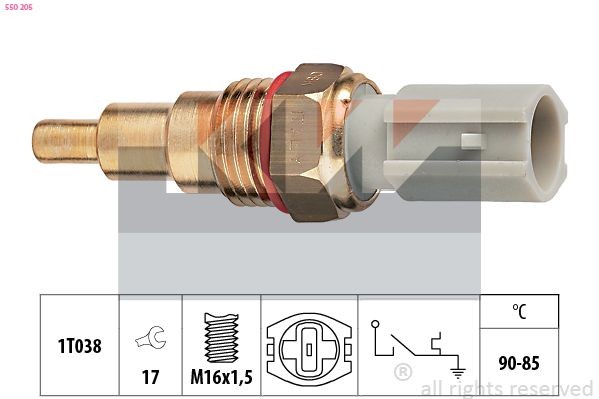 KW 550 205: Temperatuurilülitus, radiaatorivent. Made in Italy - OE Equivalent
