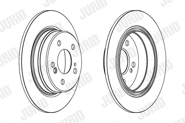 JURID 563040JC: Piduriketas Ø: 278mm, täis, Ø: 278mm, kaetud, koos kruvidega