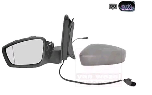 VAN WEZEL 5701807: Specchietto retrovisore esterno * HAGUS * Sx