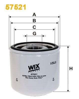 WIX FILTERS 57521: Alyvos filtras