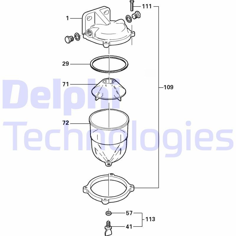 DELPHI 5836B250: Kütusefilter