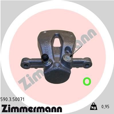 ZIMMERMANN 590.3.50071: Etrier de frână Axa spate stanga