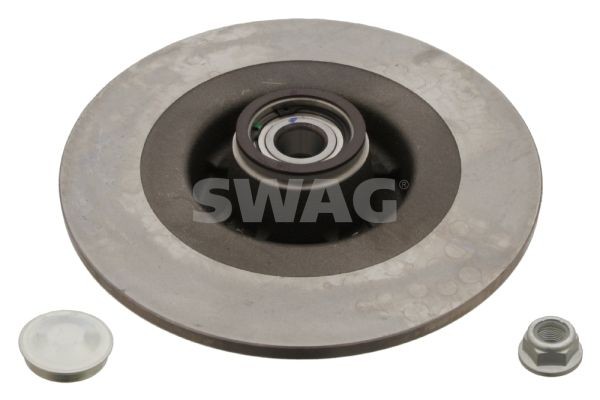 SWAG 60 92 8155: Disc de frână puntea spate, Ř: 270mm, plin, Ř: 270mm, uns, cu senzor ABS, cu capac vaselina, cu rulment roata