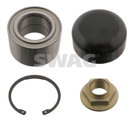 SWAG 60 92 9565: Set rulment roata Axa spate stanga, Axa spate dreapta, cu inel siguranta