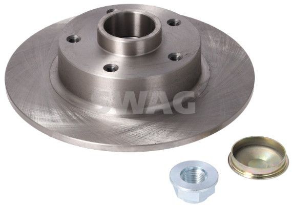 SWAG 60 93 8307: Piduriketas Tagasild, Ø: 260mm, täis, Ø: 260mm, õlitatud, koos ABS-andurirõngaga, koos rasvakattega, koos rattalaagriga