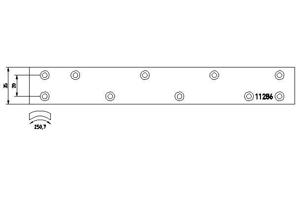 TEXTAR 1128601: Zestaw szczęk hamulcowych, hamulce bębnowe