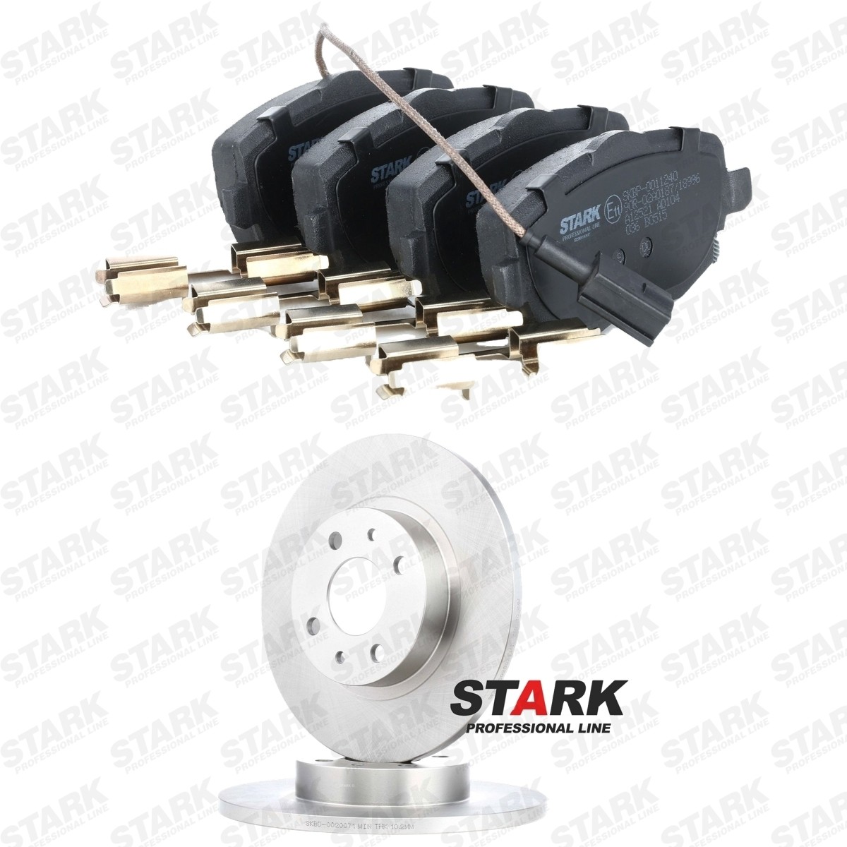 STARK SKBK-10991631: Bremseskiver og klodser foraksel, Ø: 258mm, fuldstændigt