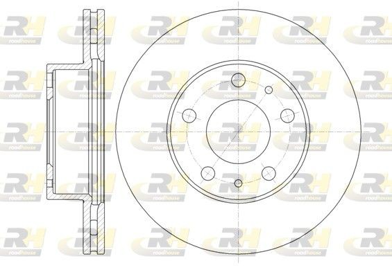ROADHOUSE 61351.10: Remschijf Vooras, Ø: 279,7mm, Geventileerd, Ø: 280mm