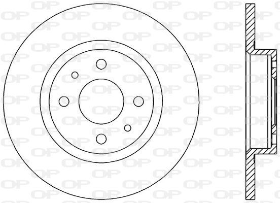 OPEN PARTS BDR1145.10: Bremseskive foraksel, Ø: 258mm, fuldstændigt, Ø: 258mm, lakeret