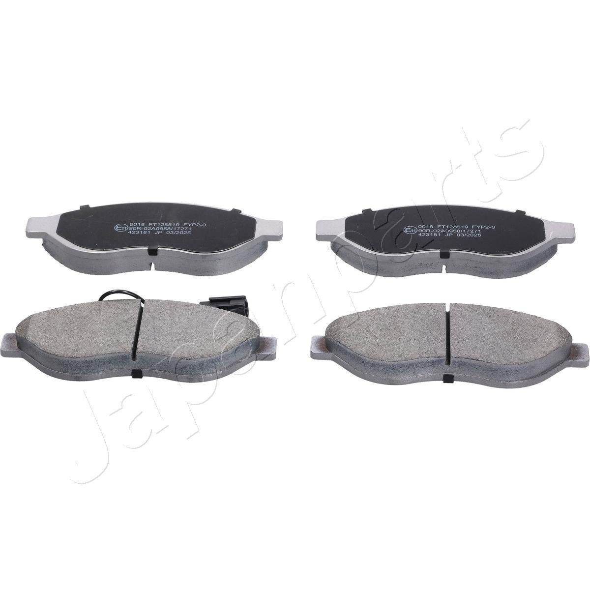 JAPANPARTS PA-0018AF: Remblokken Vooras