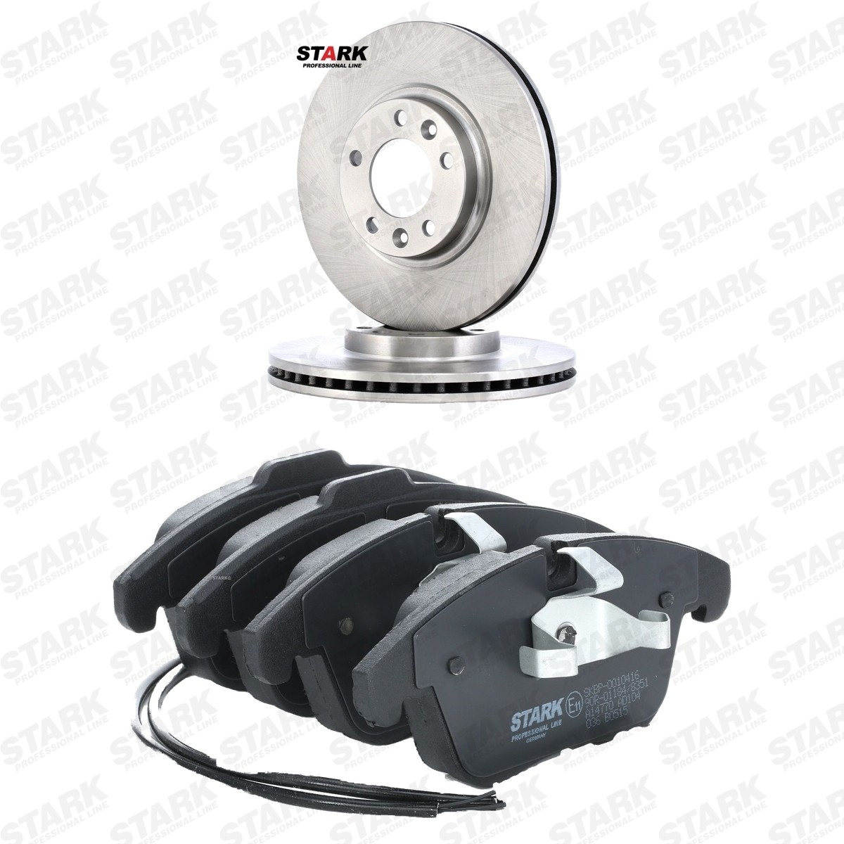 STARK SKBK-10992134: Remschijven en blokken Vooras, Ø: 284mm, interne ventilatie