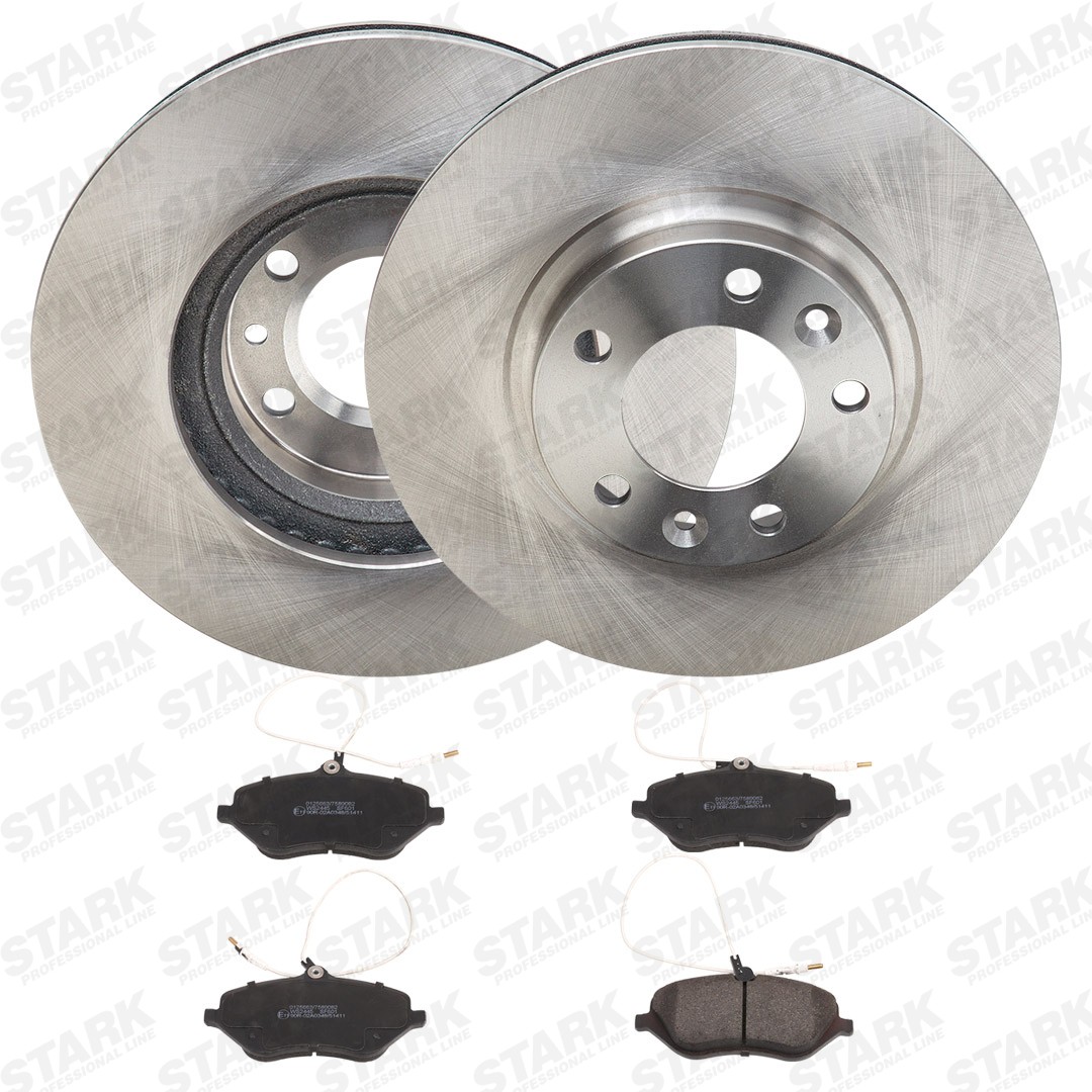 STARK SKBK-10992624: Remschijven en blokken Vooras, Ø: 284mm, interne ventilatie