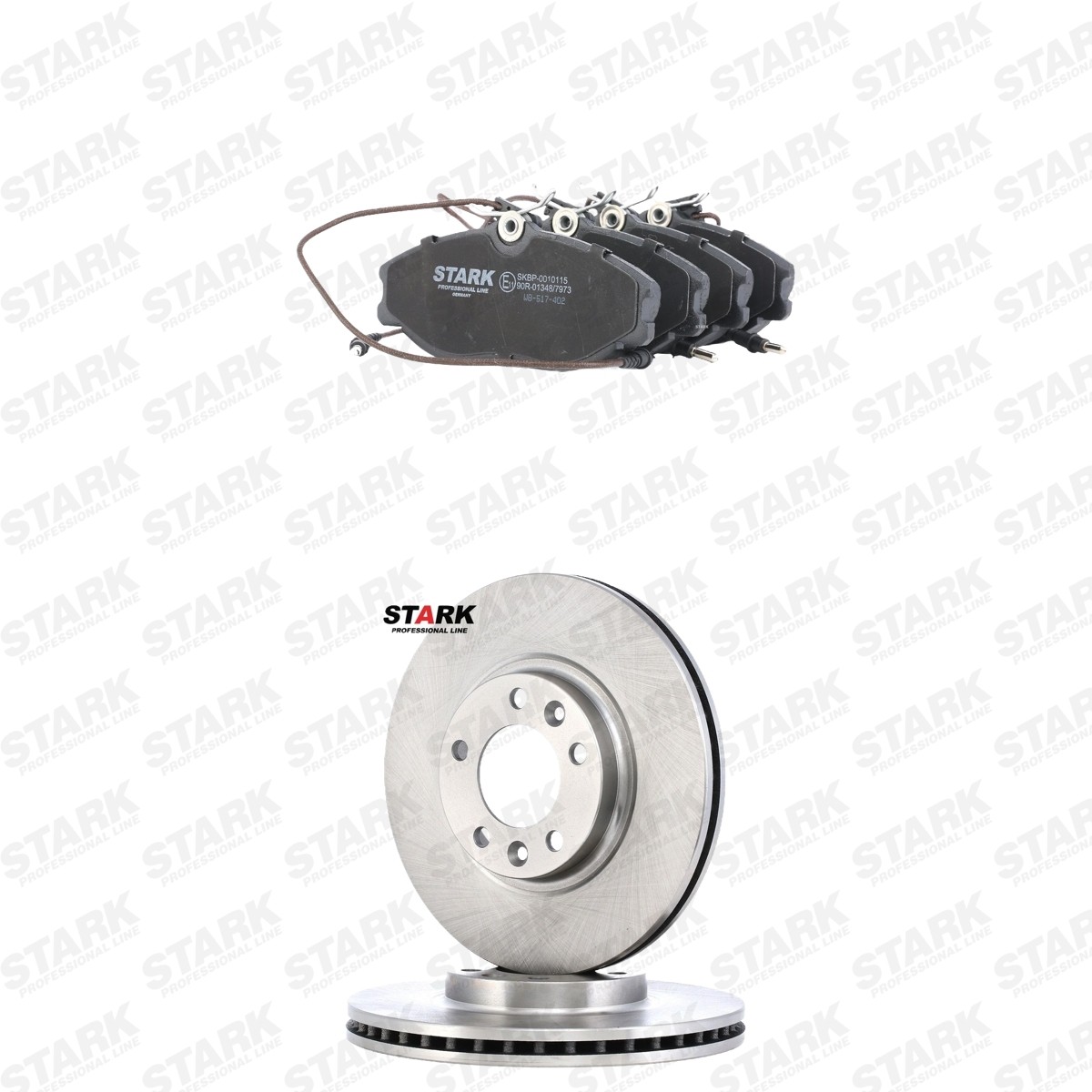 STARK SKBK-10992940: Remschijven en blokken Vooras, Ø: 284mm, interne ventilatie