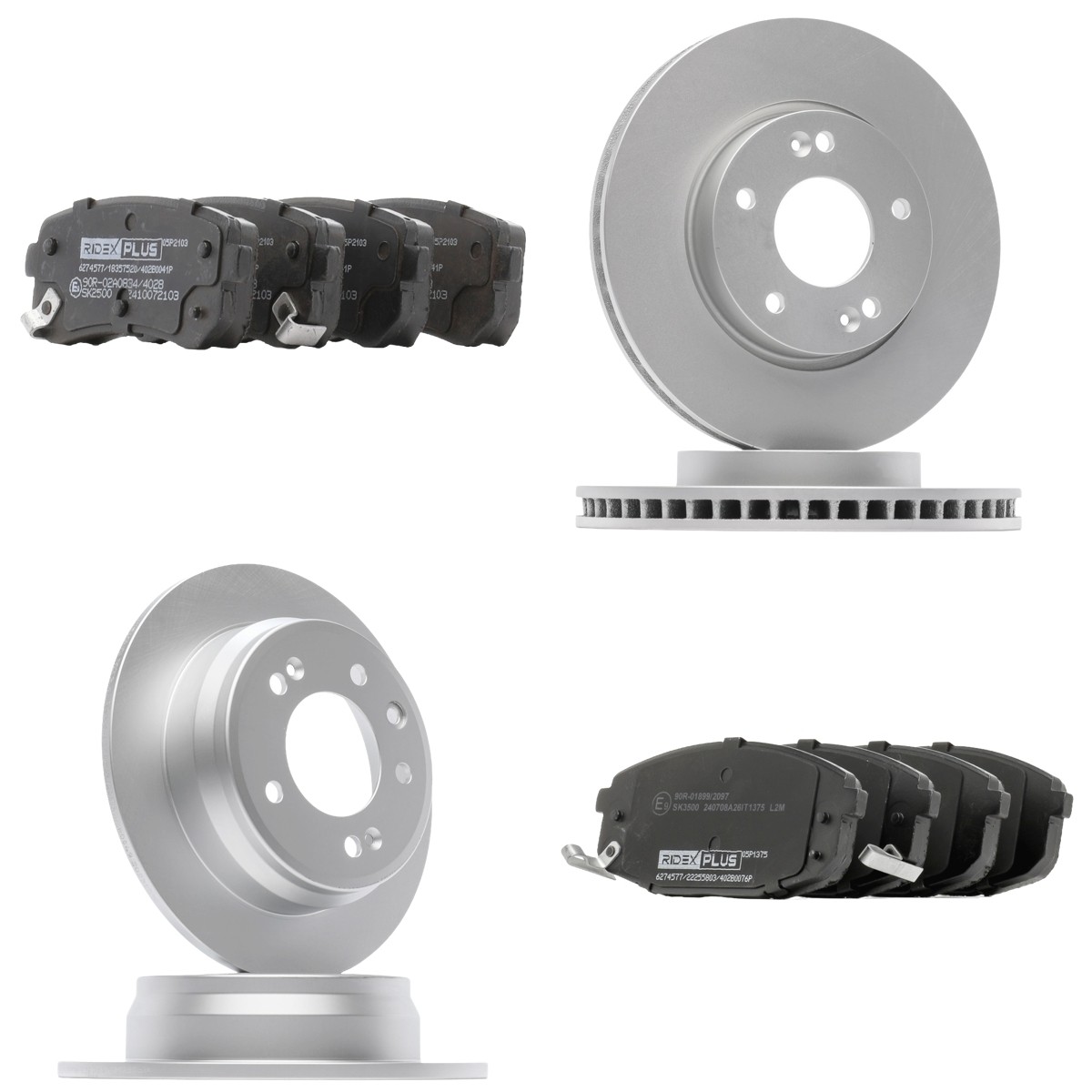 RIDEX PLUS 3405B0360P: Remschijven en blokken