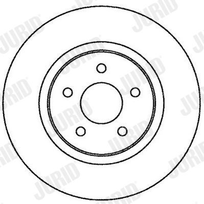JURID 562266JC: Remschijf Ø: 283mm, Geventileerd, Ø: 283mm, Gecoat, Met schroeven