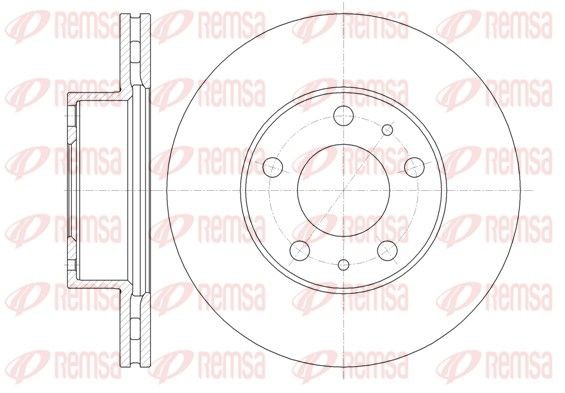 REMSA 61351.10: Remschijf Vooras, Ø: 279,7mm, Geventileerd, Ø: 280mm