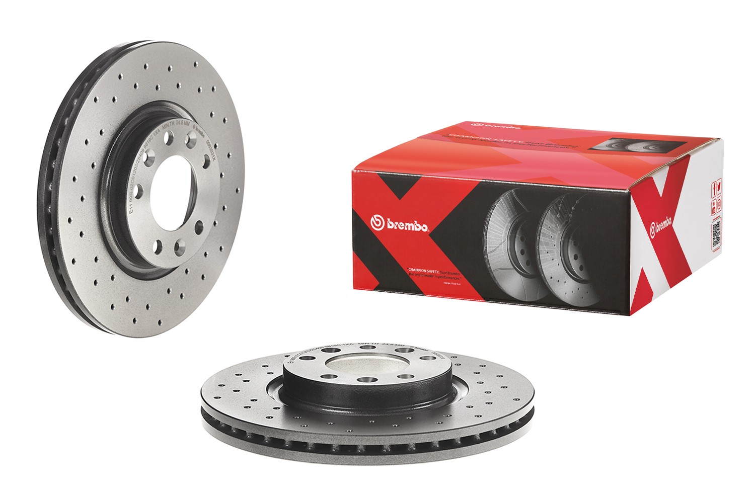 BREMBO 09.8303.1X: Remschijf Ø: 283mm, geperforeerd/interne ventilatie, Ø: 283mm, Gecoat, Met schroeven Xtra
