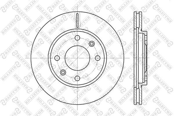 STELLOX 6020-9918V-SX: Féktárcsa elsőtengely, Ø: 247mm, Szellőztetett, Ø: 247mm, csavarokkal