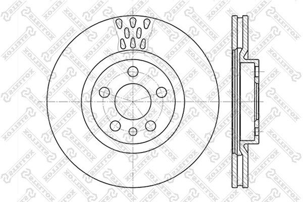 STELLOX 6020-9942V-SX: Remschijf Vooras, Ø: 281mm, Geventileerd, Ø: 281mm