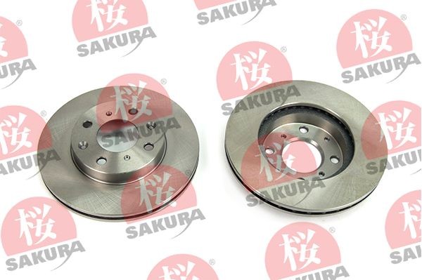 SAKURA 604-40-6650: Bromsskiva framaxel, Ø: 240mm, ventilerad invändigt, Ø: 240mm