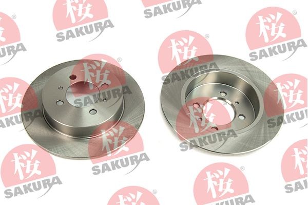SAKURA 605-10-4080: Bremžu diski Aizmugurējais tilts, Ø: 257mm, pilnīgi, Ø: 257mm