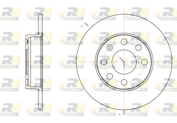 ROADHOUSE 6057.00: Bremžu diski Priekšējais tilts, Ø: 236mm, pilnīgi, Ø: 236mm