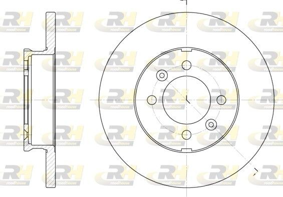 ROADHOUSE 6104.00: Bromsskiva framaxel, Ø: 240mm, full, Ø: 240mm