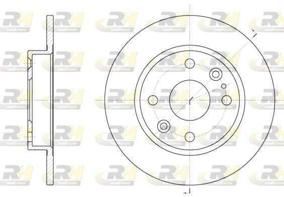 ROADHOUSE 61119.00: Bremseskive bagaksel, Ø: 231mm, fuldstændigt, Ø: 231mm